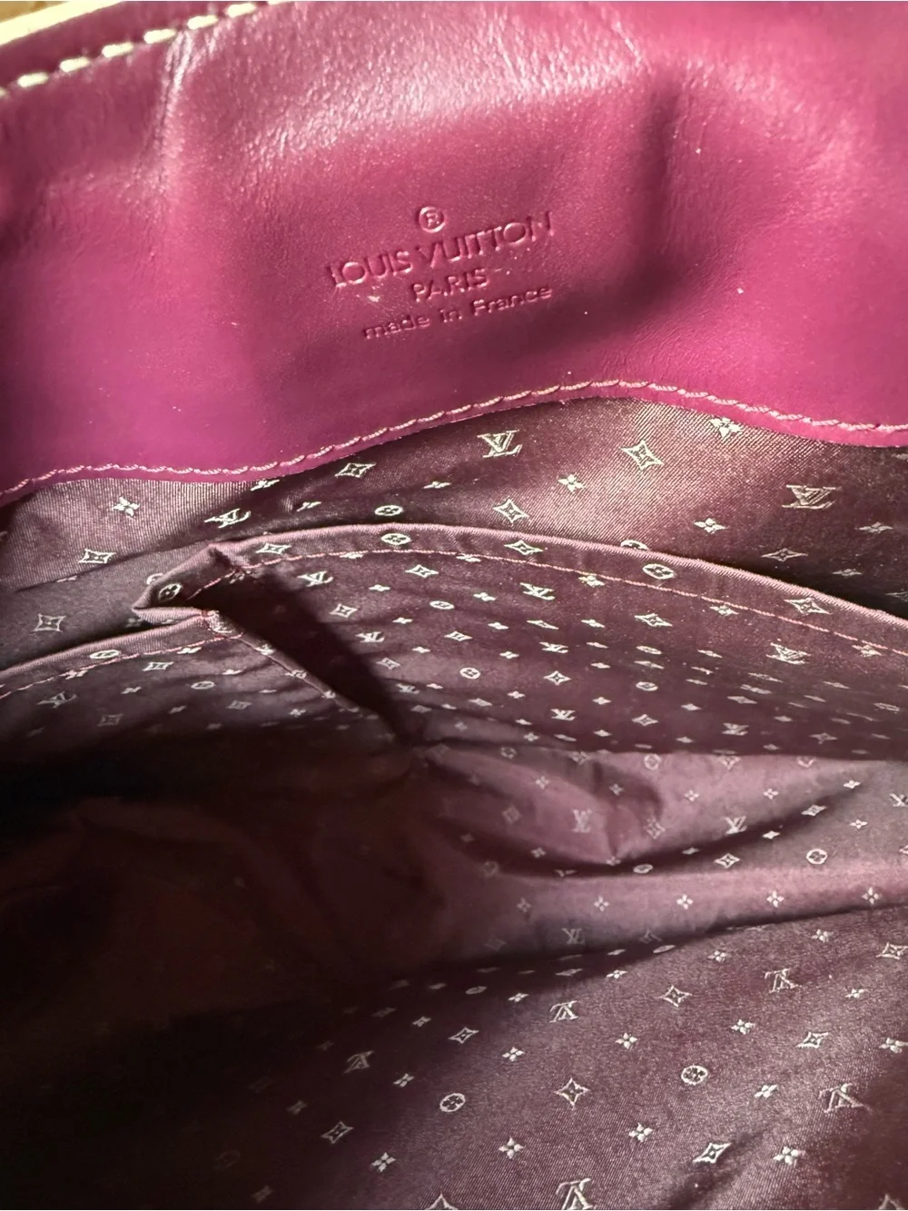 Authentic Louis Vuitton Suhali L’Affriolant Prune Purple Hobo Bag Vintage 2004